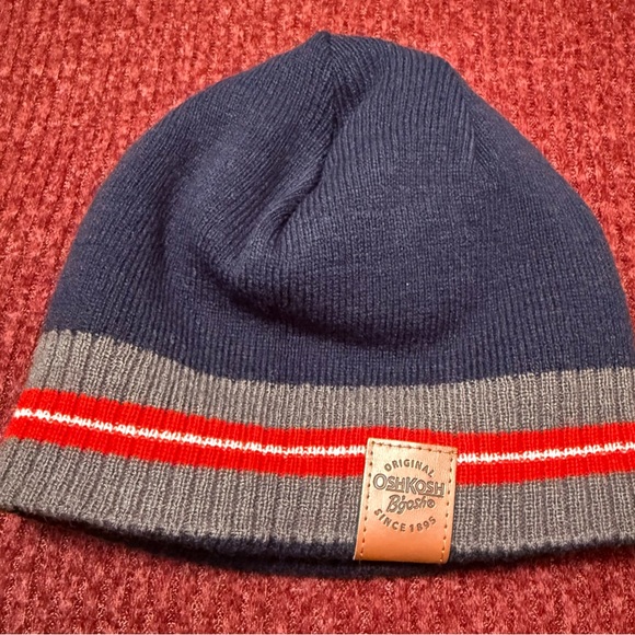 OshKosh Boys Reversible Dinosaur Knit Beanie NWOT Winter Hat Toddler Kids - Picture 2 of 4